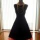 Audrey hepburn dress, black bridesmaid dress, 1950s dress, little black dress