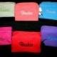 Bridesmaid Gift Set of 6 Large Cosmetic Bags Your Choice of Colors and Personalization