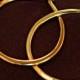 Classic 18kt Gold Hammered Hoop Earrings - Solid 18kt Gold Hoops - 5/8" Diameter