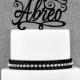 Script Mr and Mrs Last Name Wedding Cake Topper, Personalized Script Cake Topper, Elegant Custom Mr and Mrs Wedding Cake Topper - (S149)