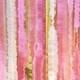 Ivory Pink And Gold Ruffled Streamer Backdrop - Photography Photo Booth Backdrop - Birthday Holiday Mitzvah Wedding Party Decor