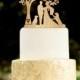 Wedding Cake Topper With Dogs   Silhouetee Dog  Wedding Cake Topper Rustic Wedding Cake Topper