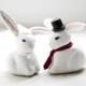 Wedding Cake Topper, Bunnies, Love Rabbits, Bunny Cake Topper