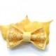 Yellow bow tie Embroidered bowties Bowtie for men Greate to coordinate with bridesmaid dress in Gold Daffodil Lemon Marygold Gift ideas him