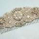 Large Rhinestone Pearl Fascinator Wedding Hairpiece Bridal Comb Art Deco Headband