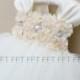 Champagne & Ivory Flower Girl Dress With Cap Sleeves