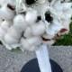 Cotton Bridal Bouquet- Cotton Rustic Bouquet- Cotton Woodland Bouquet
