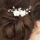 Romantic Bridal Flower Hair Vine Comb ~ "Lana"