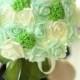 Mint Wedding Bouquet. Alternative bridal bouquet - bridesmaids bouquet