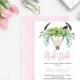 Printable Bridal Shower Invitation /  Shower Invite, Wedding Shower, Bride Tribe, Bride Tribe Invitation - Blush Pink Succulents
