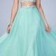 Mint Green Two Piece La Femme Sweetheart Long Prom Dress - Discount Evening Dresses 