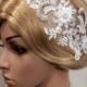 Bridal Head piece, Bridal Hair Comb, Wedding Hair Comb, bridal Fascinator, Bridal Hair Clip, Wedding Fascinator, Ivory lace flower HB238