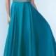 Sheer Illusion V-Neck Floor Length Embellished Bodice Dress - Brand Prom Dresses