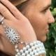 Great Gatsby bracelet -  Flapper bracelet - Great Gatsby jewelry - Gatsby accessory - Wedding Art Deco bracelet - Ring Bracelet - 1920s cuff