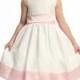 Pink Flower Girl Dress - Sleeveless Shantung w/ Sash Style: D2160 - Charming Wedding Party Dresses