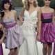 Draped Color Sash Mini Length Bridesmaid Gowns
