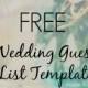 Simplify Wedding Planning With This FREE Guest List Tracker