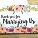 Thank You For Marrying Us, Officiant, Priest, Rabbi, Wedding Planner Thank You Card, Floral Thank You Card, Wedding Thank You Card DM134