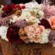Fall Flower Arrangement With Astilbe And Roses
