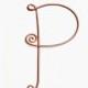 Wire Monogram Initial Cake Topper 4 Inch or 5 Inch- Your Choice of Letter P - Silver, Gold, Brown, Black, Red, Copper
