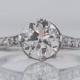 Antique Engagement Ring Art Deco 1.33 Old European Cut Diamond in Platinum