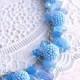 Serenity Blue necklace Seed bead necklace Bead crochet rope Beaded ball necklace Light blue chunky necklace Serenity fashion jewelry
