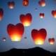20 Multi-Color Heart-Shaped Chinese Lanterns Sky Fly Candle Lamp for Wish Party Wedding Holiday Birthday Celebration Vintage Handmade Gift