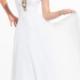 Crystals Sleeveless Ruched Green White Halter Floor Length