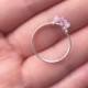 Promise Ring, Engagement Ring, Pink Ring, Three Stone Ring, Bridal Ring, Wedding Ring, Sterling Silver Ring, Diamond Ring, Statement Ring,