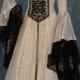 Renaissance wedding dress, medieval dress, elven dress, fantasy wedding dress, black and white dress