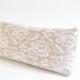   for , , White Lace Bridal Clutch, Bride Cosmetic Purse, Bridal Shower Gift
