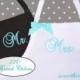 Personalized Mr. and Mrs. Aprons Gift Set - Bride and Grooms Aprons -His and Hers Aprons,  Custom Colors Aprons, Blue Aprons