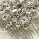 Vintage Style SWAROVSKI crystals Cross Wedding Bridal Dress Belt Sash / Hair Comb/ Headband