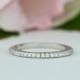 Small Full Eternity Band, Wedding Band, Thin Stacking Ring, Promise Ring, 1.5mm Man Made Diamond Simulant, Anniversary Ring, Sterling Silver