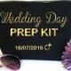 Wedding Day Prep Kit Custom Makeup Bag with Date. Bridal Cosmetic Bag. Wedding Gift. Custom Bride Gift. Bridal Shower Gift. Bachelorette