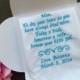 Personalized Wedding  Handkerchief For Mother Of Bride- Gift For Mother From Daughter-Wedding Hanky For Parent- Hankie-Free Wedding Gift Box