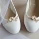 Flower Bridal Shoe Clip- Swarovski Crystal and Rhinestones Shoe Clips  - Wedding Flowers Shoe Accessory