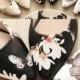 WS017 Fashion print floral women's shoes flats closed toes black/white/beige