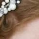 Pearl Tiara With Chandelier Crystals, Simple Wedding Headband. Wedding Hair Accessory