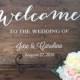 Rustic Wood Wedding Sign / Wedding Welcome Sign / Rustic Wedding Decor / Country Wedding