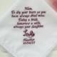 New Color Plum Thread/Mother Of The Bride Handkerchief/Personalized Embroidered Handkerchief/Best Wedding Gift /Free Gift Box/Wedding Font