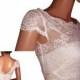 Ladies Cap Sleeve Lace Pale Ivory Bridal Bolero/Shrug in sizes UK  8,10,12,14,16 & 18
