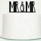Gay Wedding / Civil Partnership Cake Topper - Mr & Mr Design for Men