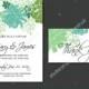 Wedding graphic set with succulents, wreath and glass terrariums