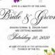 Wedding Invitation Exotic tropical flowers on striped background for the holiday. Gold lettering handwriting. Invitation to a party