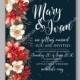 Wedding Invitation with abstract floral background