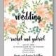 Wedding invitation or card with beautiful roses