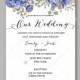 Wedding invitation or card with beautiful roses