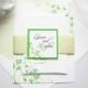 Green Flourish Wedding Invitation - SAMPLE SET