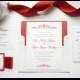 Red Wedding Invitation - SAMPLE SET